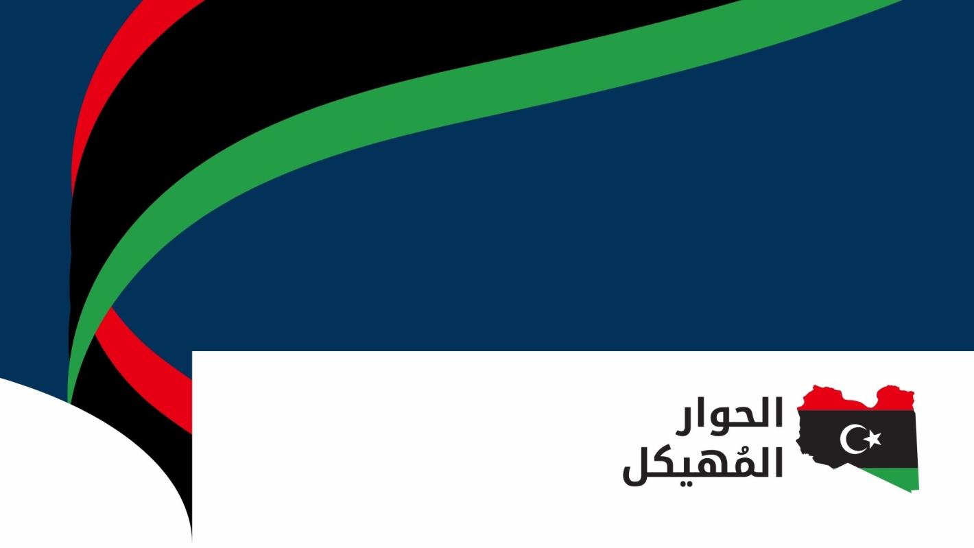 تصميم شعار الحوار المهيكل مع علم ليبيا