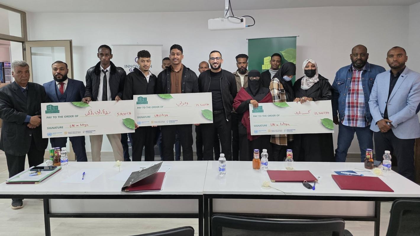 Group photo of EcoVision challenge in Sebha