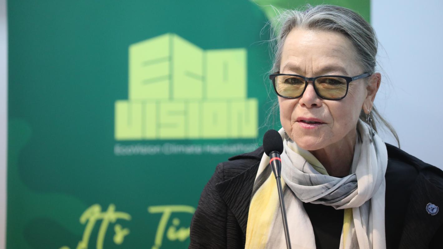 DSRSG Richardson speaking at EcoVision Tripoli