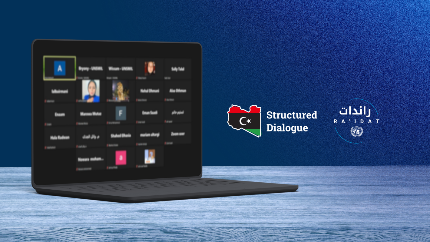 Graphic showing the online call between SD members and Ra'idats