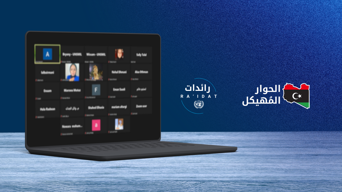 Graphic showing the online call between SD members and Ra'idats