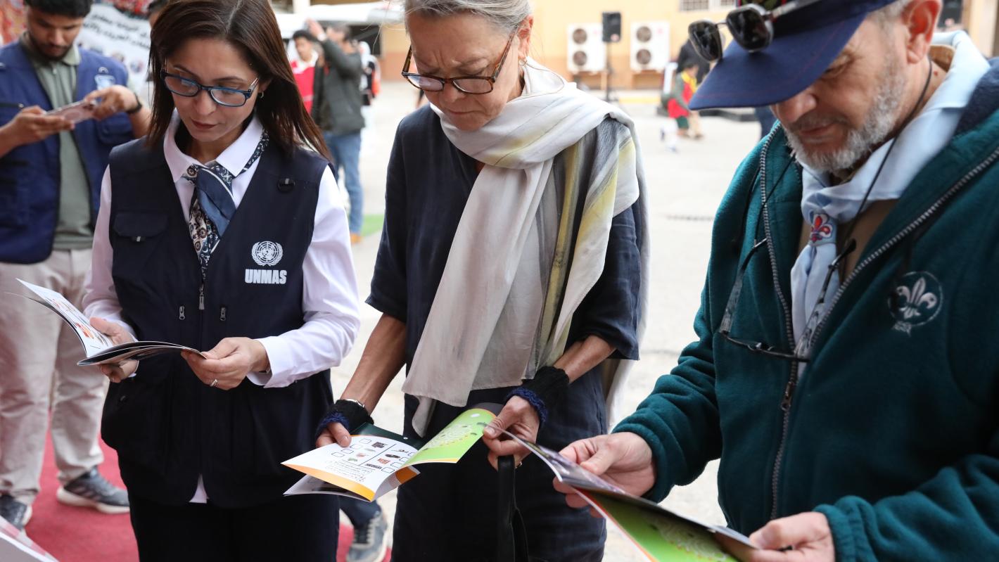Deputy Special Representative of the Secretary-General and Resident Coordinator in Libya, Ulrika Richardson, joined the children and their families at the International Day for Mine Awareness event. 