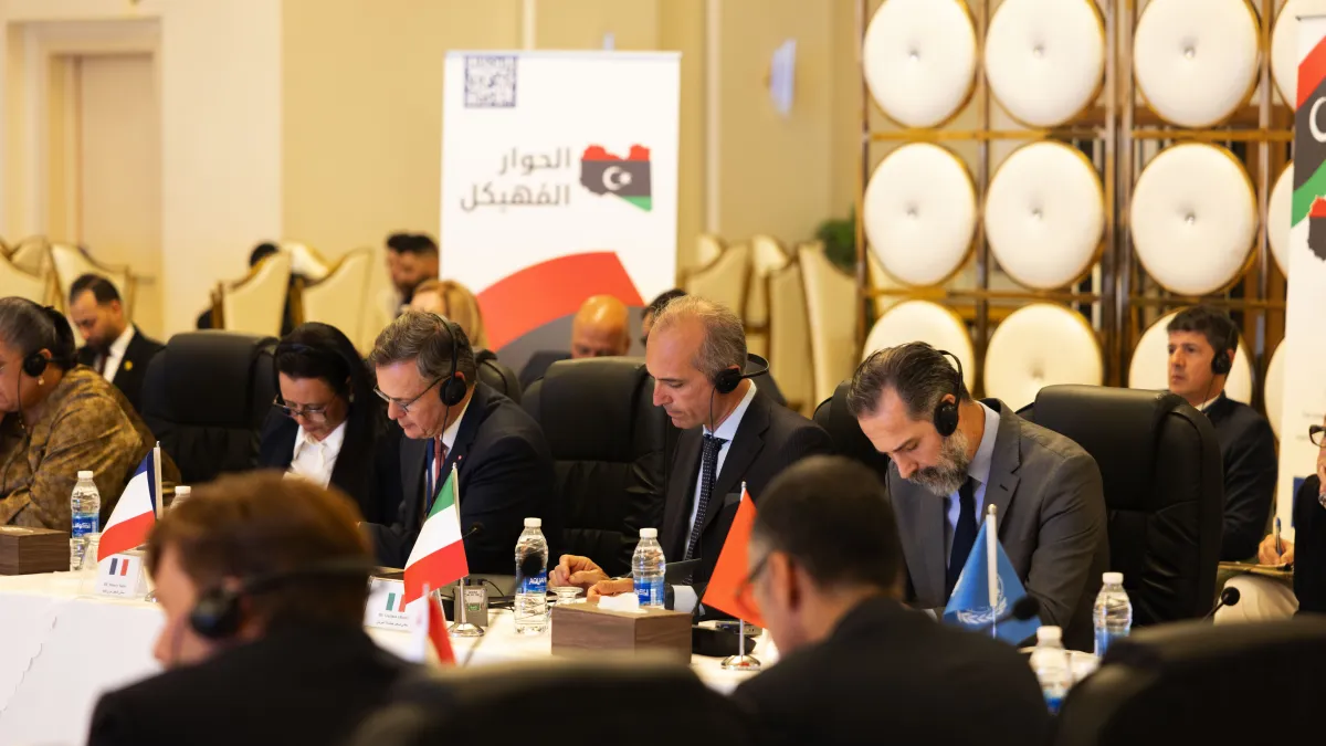 The Security Working Group of the International Follow-up Committee on Libya of the Berlin Process joined members of the Structured Dialogue Security Track in Benghazi, 5 May 2026.