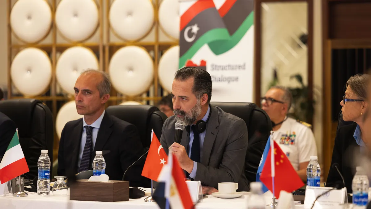 The Security Working Group of the International Follow-up Committee on Libya of the Berlin Process joined members of the Structured Dialogue Security Track in Benghazi, 5 May 2026.