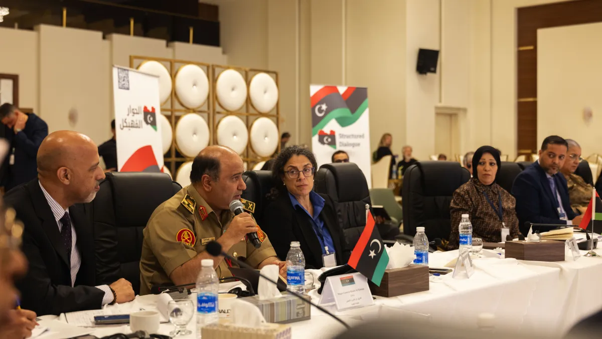 The Security Working Group of the International Follow-up Committee on Libya of the Berlin Process joined members of the Structured Dialogue Security Track in Benghazi, 5 May 2026.