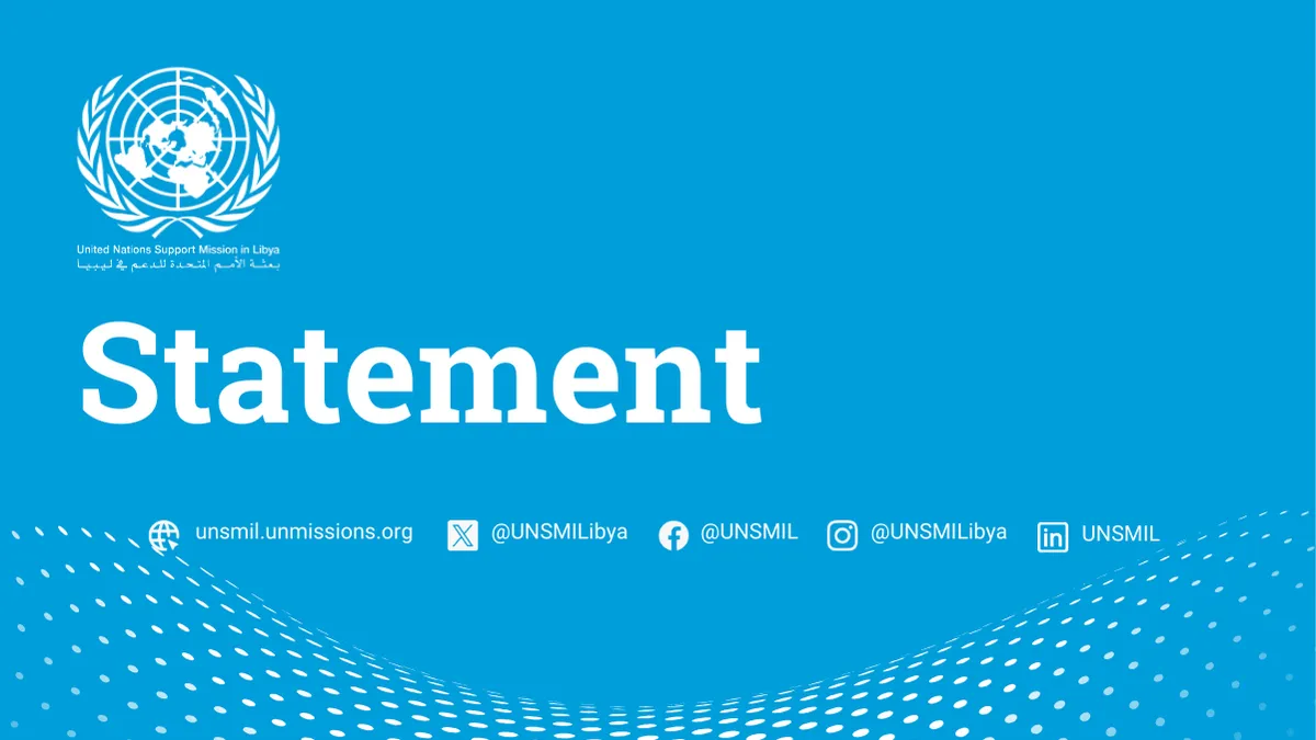 A Statement graphic from UNSMIL
