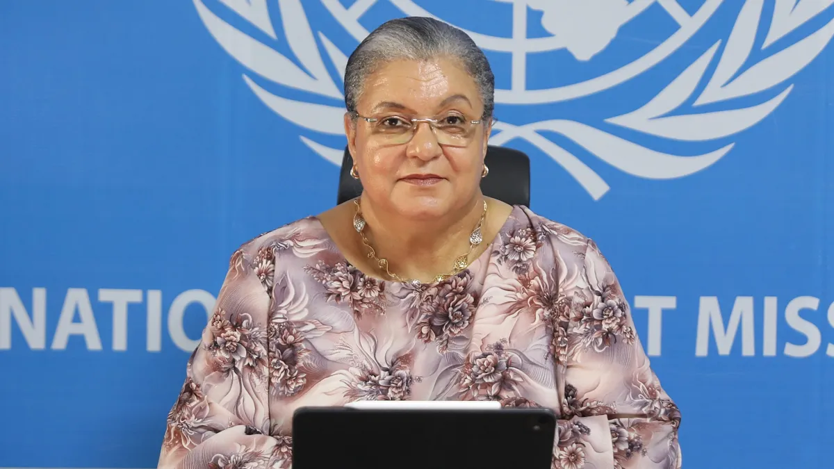 Hanna Tetteh briefing the UN Security Council