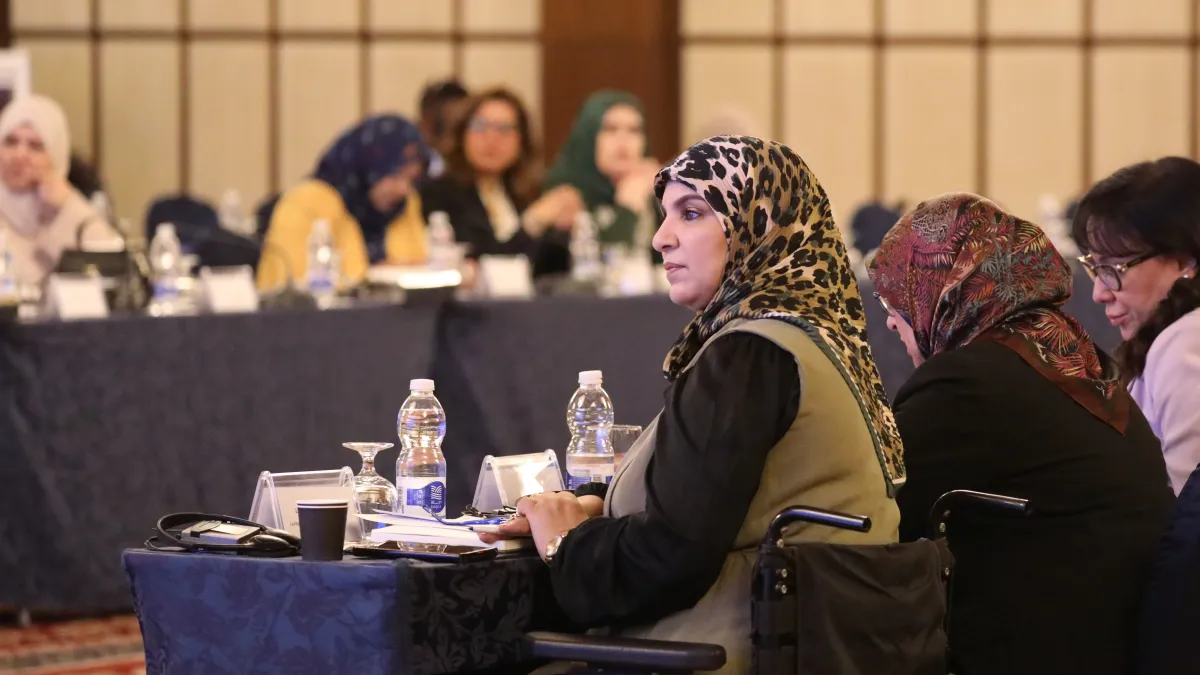 A view of a meeting of the Libyan Women's Caucus.
