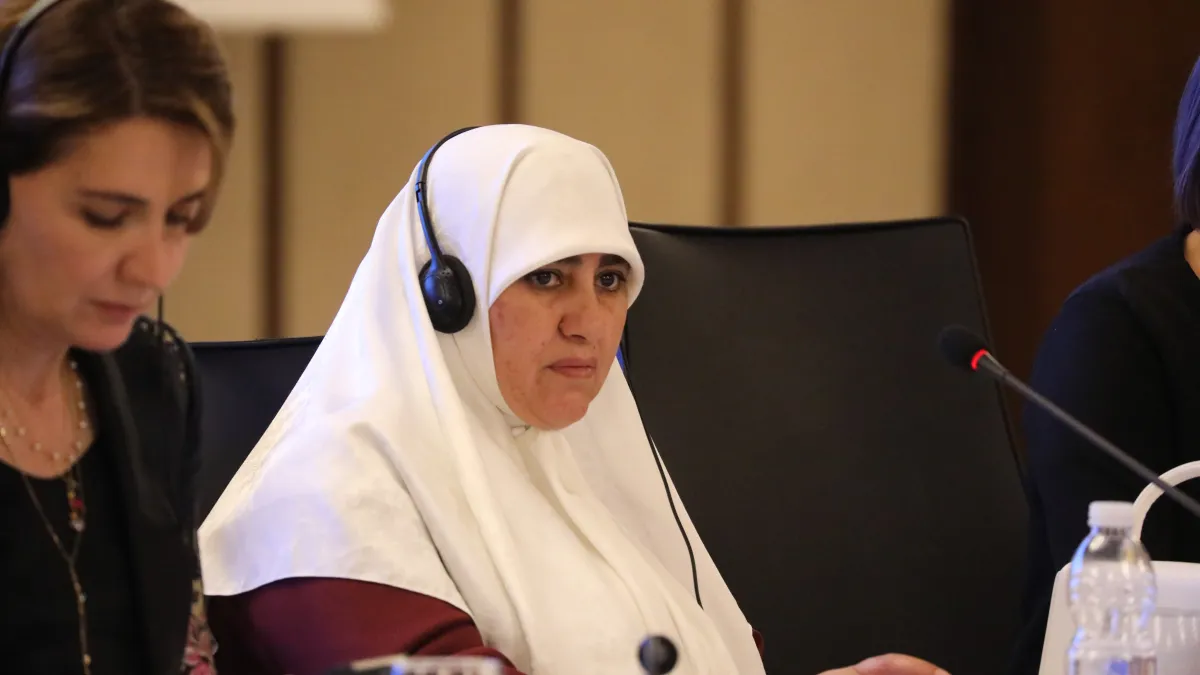 A view of a meeting of the Libyan Women's Caucus.