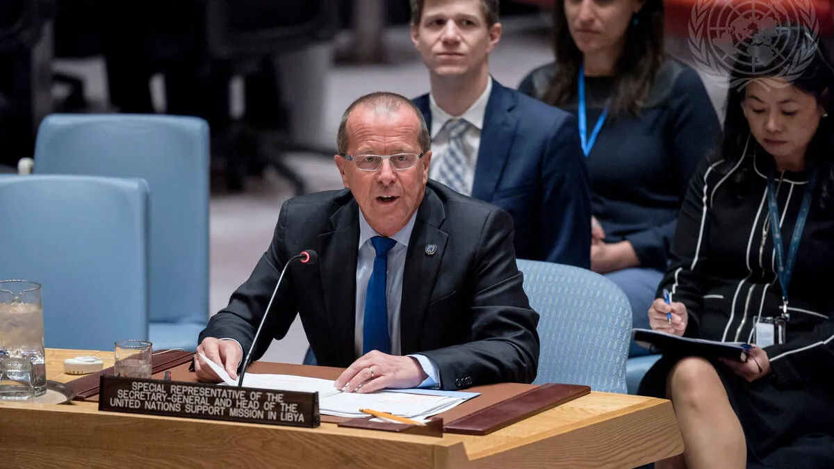 Martin Kobler, Special Representative of the Secretary-General and Head of the UN Support Mission in Libya (UNSMIL), briefs the Security Council.