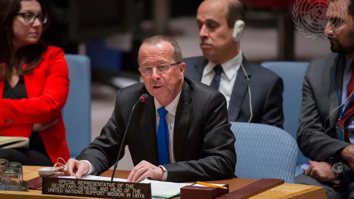 Martin Kobler, Special Representative of the Secretary-General and Head of the UN Support Mission in Libya (UNSMIL), briefs the Security Council.
