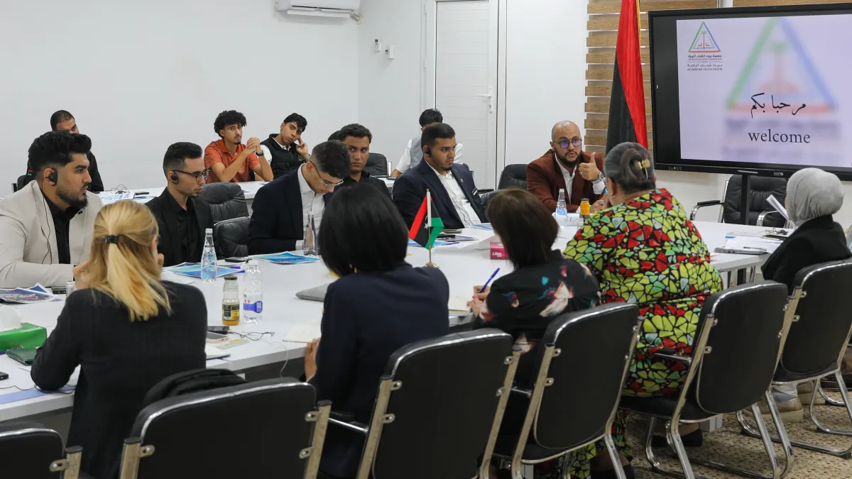 Representatives of youth councils in the Zawiya region discuss the next steps of the political process with SRSG Tetteh