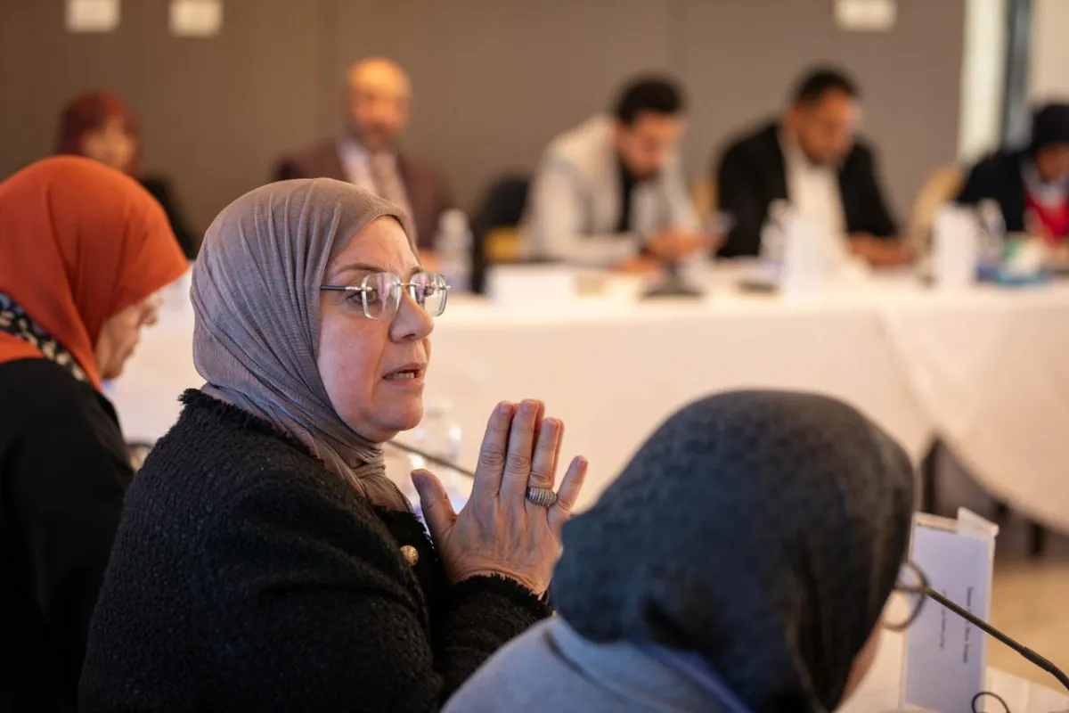 Deliberations among members of the Governance track in the Structured Dialogue