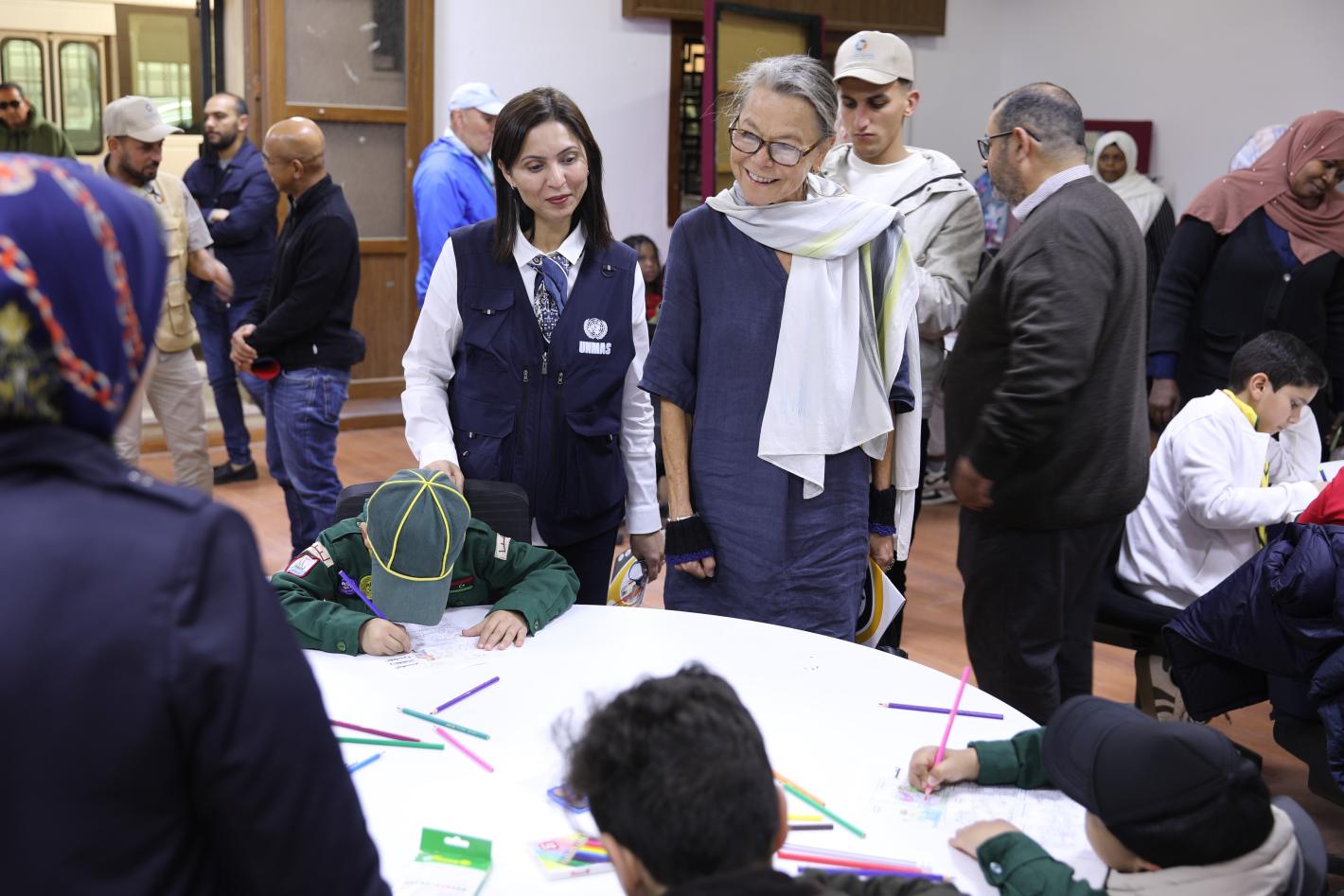 Deputy Special Representative of the Secretary-General and Resident Coordinator in Libya, Ulrika Richardson, joined the children and their families at the International Day for Mine Awareness event. 