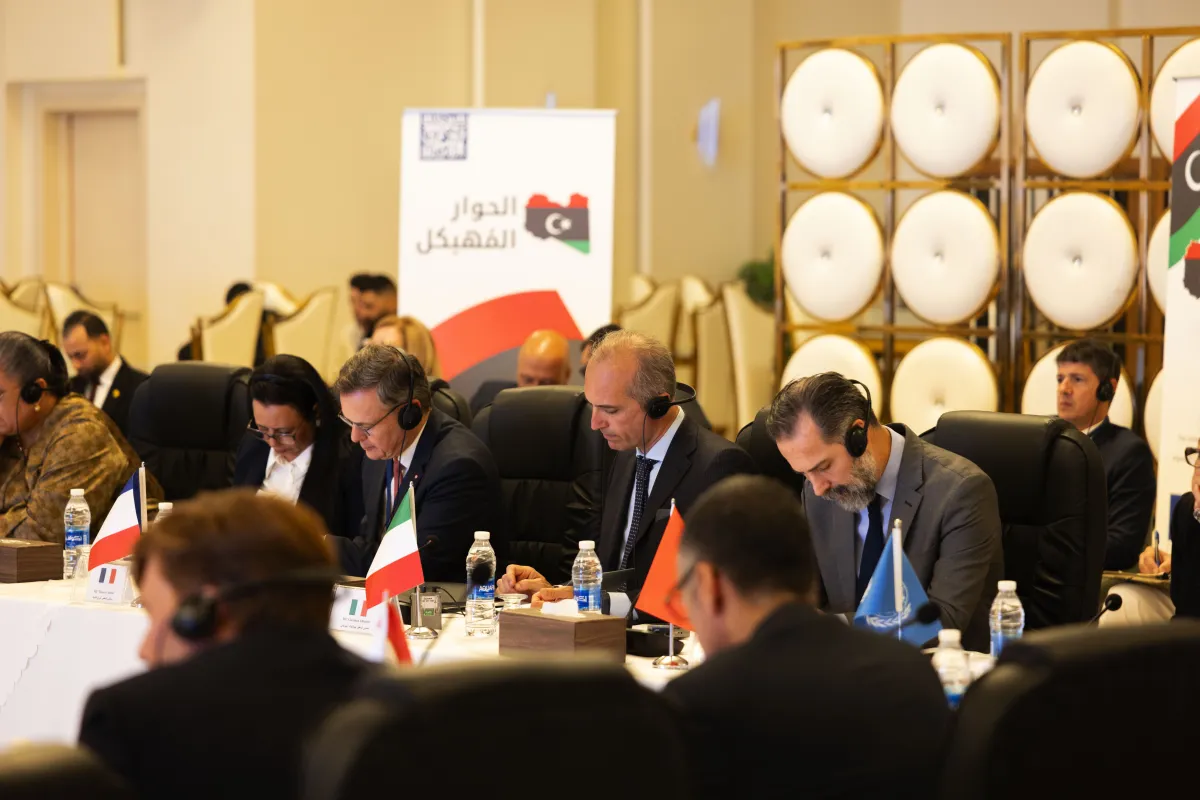 The Security Working Group of the International Follow-up Committee on Libya of the Berlin Process joined members of the Structured Dialogue Security Track in Benghazi, 5 May 2026.