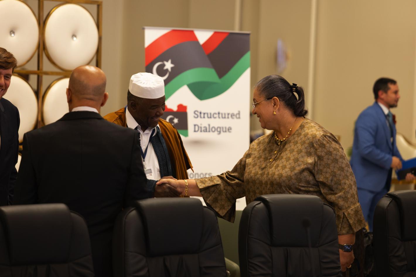 The Security Working Group of the International Follow-up Committee on Libya of the Berlin Process joined members of the Structured Dialogue Security Track in Benghazi, 5 May 2026.