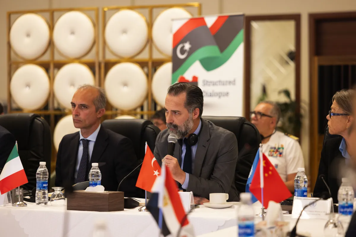 The Security Working Group of the International Follow-up Committee on Libya of the Berlin Process joined members of the Structured Dialogue Security Track in Benghazi, 5 May 2026.