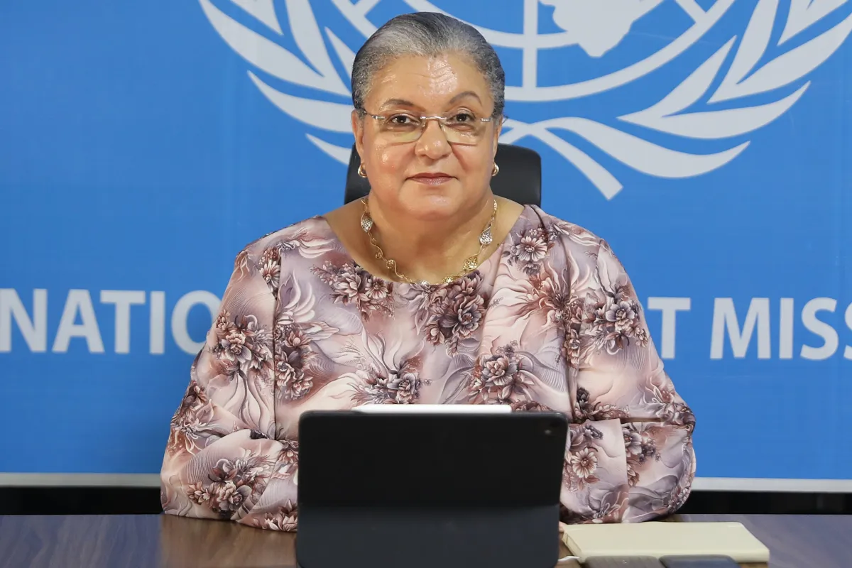 Hanna Tetteh briefing the UN Security Council