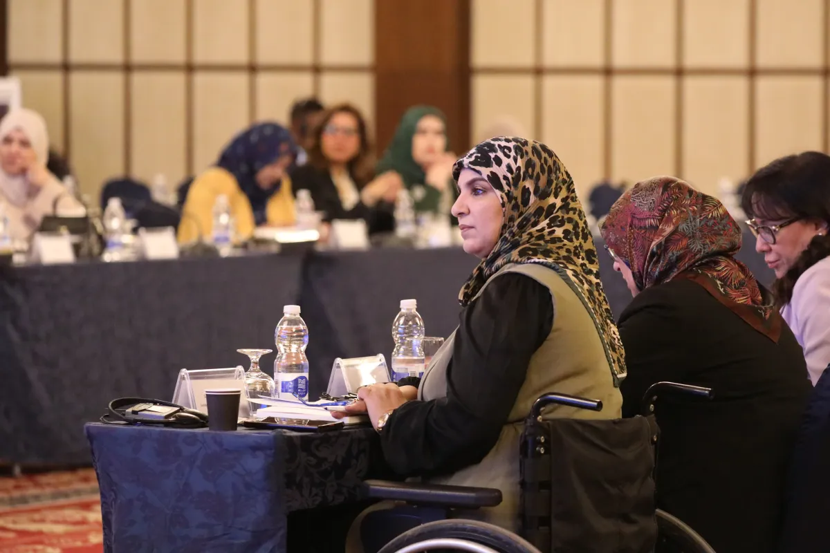 A view of a meeting of the Libyan Women's Caucus.