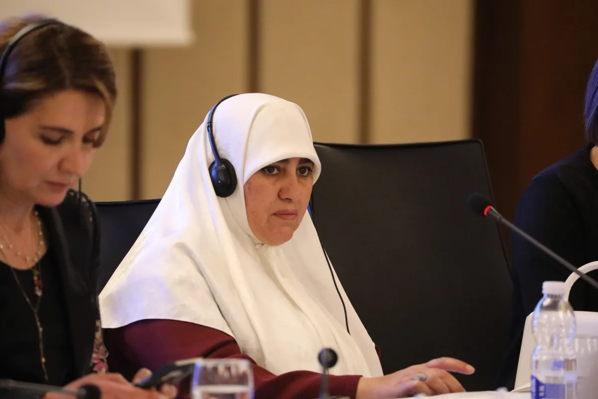 A view of a meeting of the Libyan Women's Caucus.