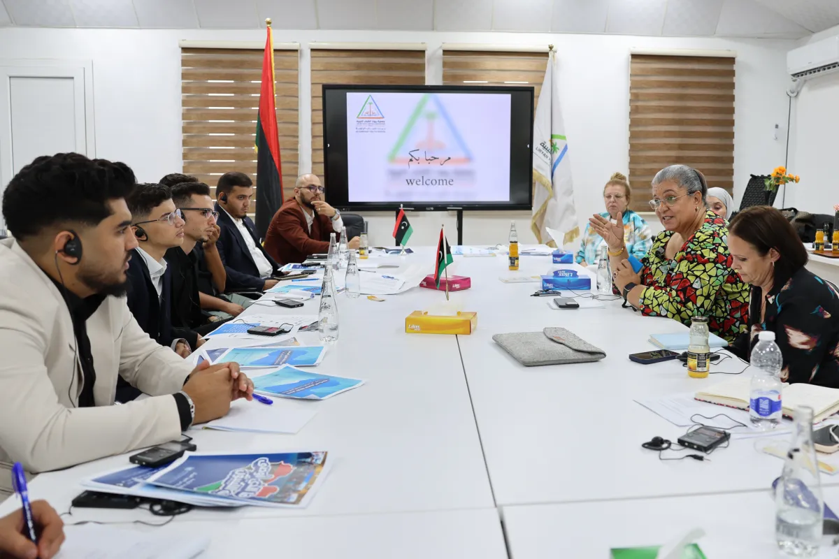 Representatives of youth councils in the Zawiya region discuss the next steps of the political process with SRSG Tetteh