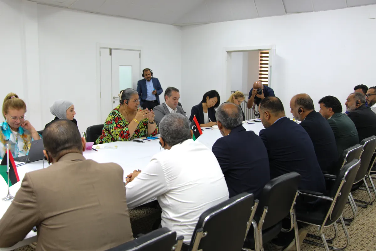 Representatives of municipal councils in the Zawiya region meeting with SRSG Tetteh