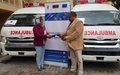 مشروع برنامج الأمم المتحدة الإنمائي الممول من الإتحاد الأوروبي يسلّم سيارتي إسعاف