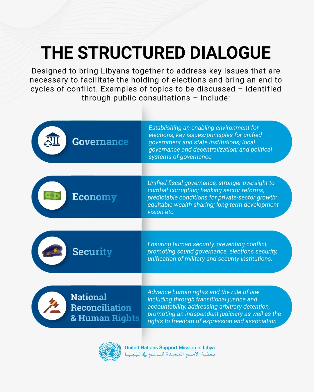 infographic on The Structured Dialogue explains the four topics of the The Structured Dialogue